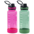 Thermoflask Motivational Drink Bottle 946ml 2 Pack Pink And Green - SuperSaverAU - view 1
