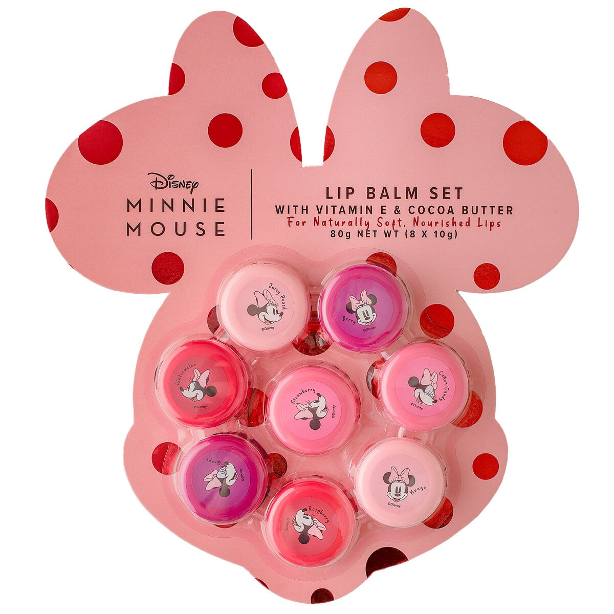 Disney Minnie Mouse Macaron Lip Balm Set 8 x 10g