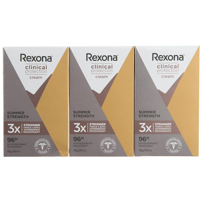 Rexona Women Clinical Protection Antiperspirant Cream Summer Strength 3x 45ml