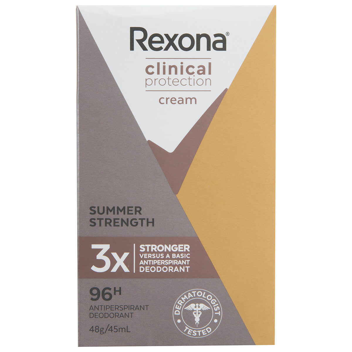 Rexona Women Clinical Protection Antiperspirant Cream Summer Strength 3x 45ml - SuperSaverAU - view 2