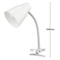 Verve Design White Brylee Clamp Lamp - Adjustable Gooseneck - 135mm x 340mm - SuperSaverAU - view 5