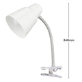 Verve Design Brylee White Adjustable Clamp Lamp 25W Plastic & Metal ATL154WH