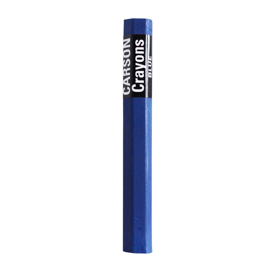 Carson Crayons Lumber No.3 Blue 120mm, Wax/Clay Formula, Waterproof Marking Crayon