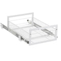 L.T. Williams Pull Out Wire Basket 39.5cm - White - 25kg Capacity - Full Extension Runners - 9706