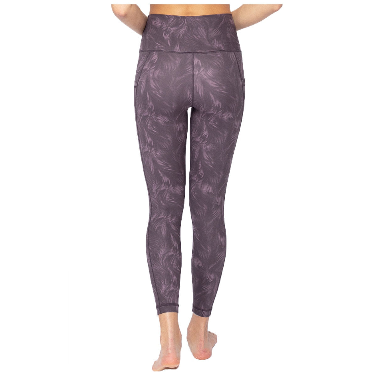90 Degree Feather Palm Tree Ankle Legging Mauve