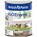 British Paints 1L White Semi Gloss H2O Enamel Interior Exterior Paint