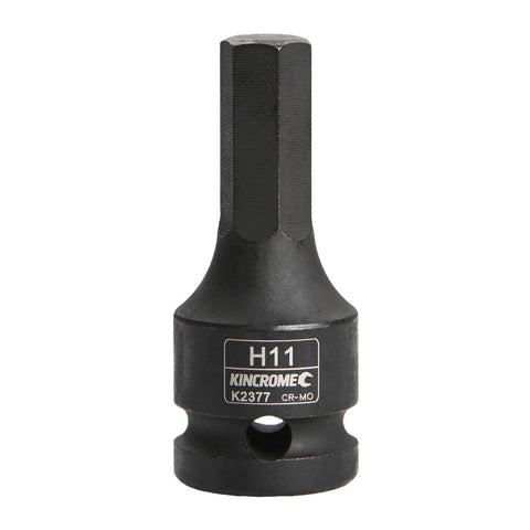 Kincrome 11mm 1/2" Drive Hex Impact Socket - Chrome Molybdenum Steel - Black - SuperSaverAU - view 1