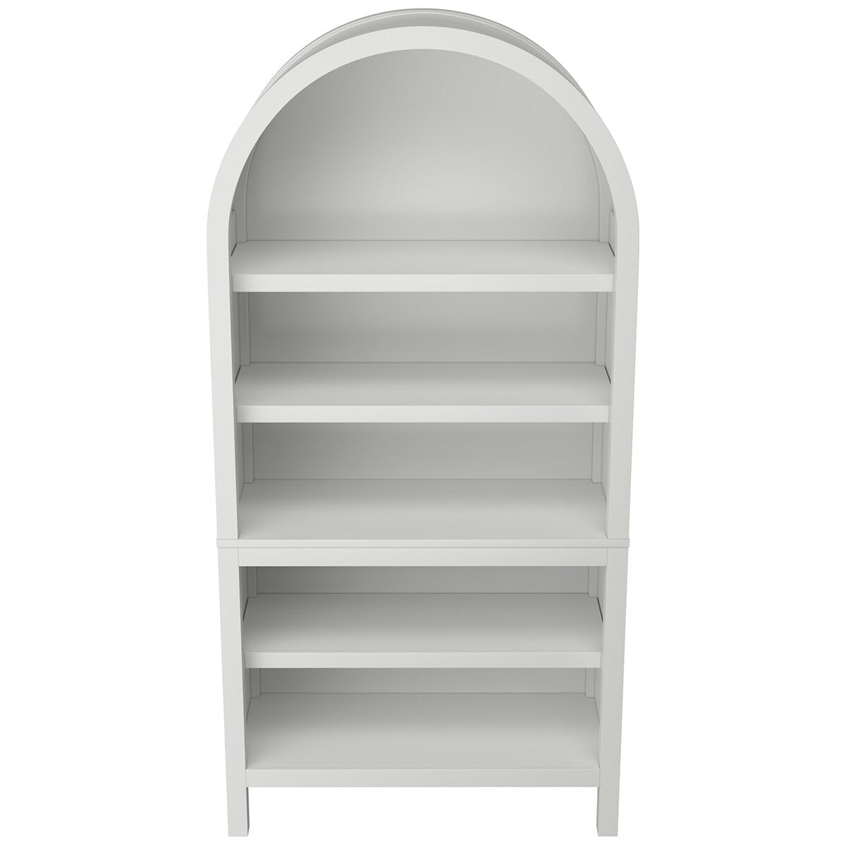 Tresanti White Bookcase – Modern 5-Shelf Storage Display Unit for Home or Office