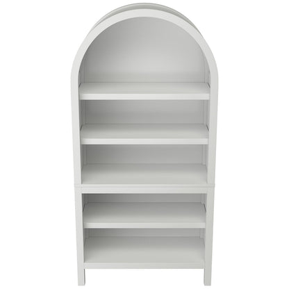 Tresanti White Bookcase – Modern 5-Shelf Storage Display Unit for Home or Office