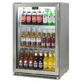 Schmick 118L alfresco bar fridge - 304 stainless steel, heated triple glazed door, left hinge - SK118L-SS