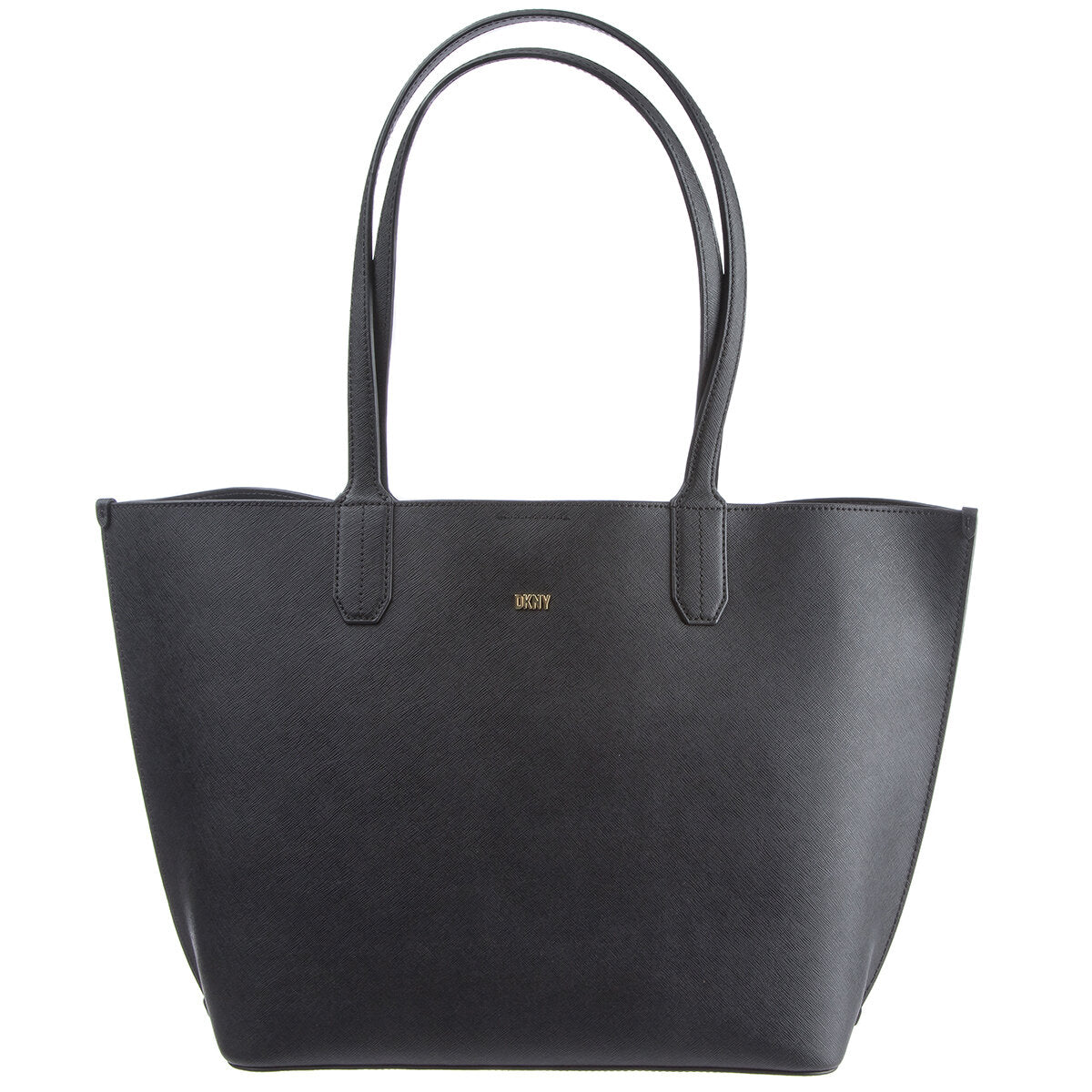 DKNY Brook Solid Tote Bag Black Gold - SuperSaverAU - view 1