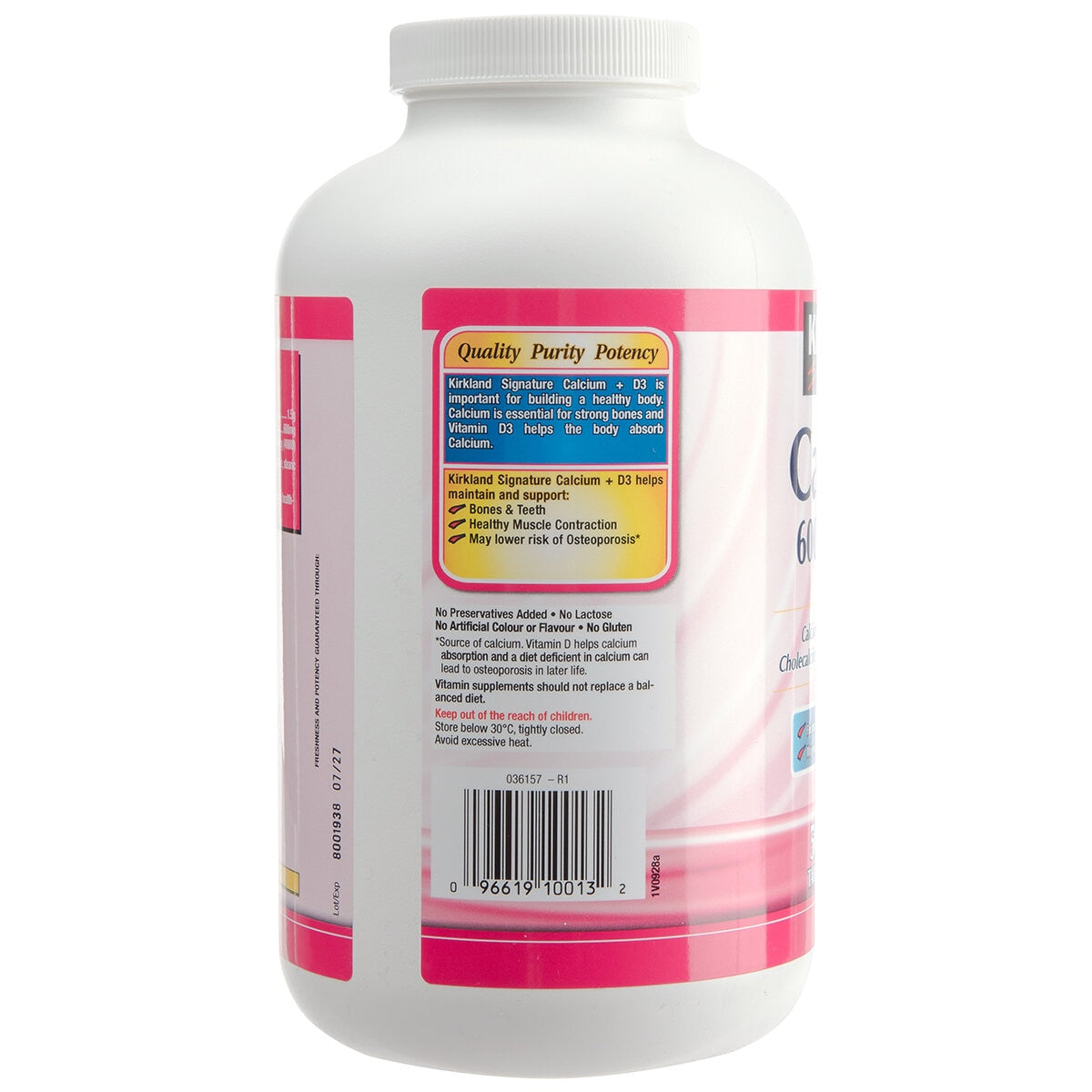 Kirkland Signature Calcium 600mg + D3 500 Tablets - SuperSaverAU - view 3