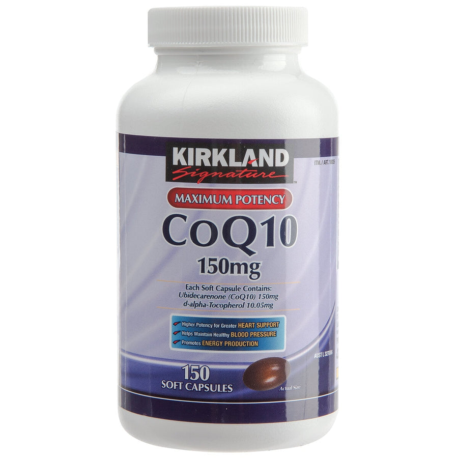Kirkland Signature CoQ10 150mg 150 Capsules - SuperSaverAU - view 1