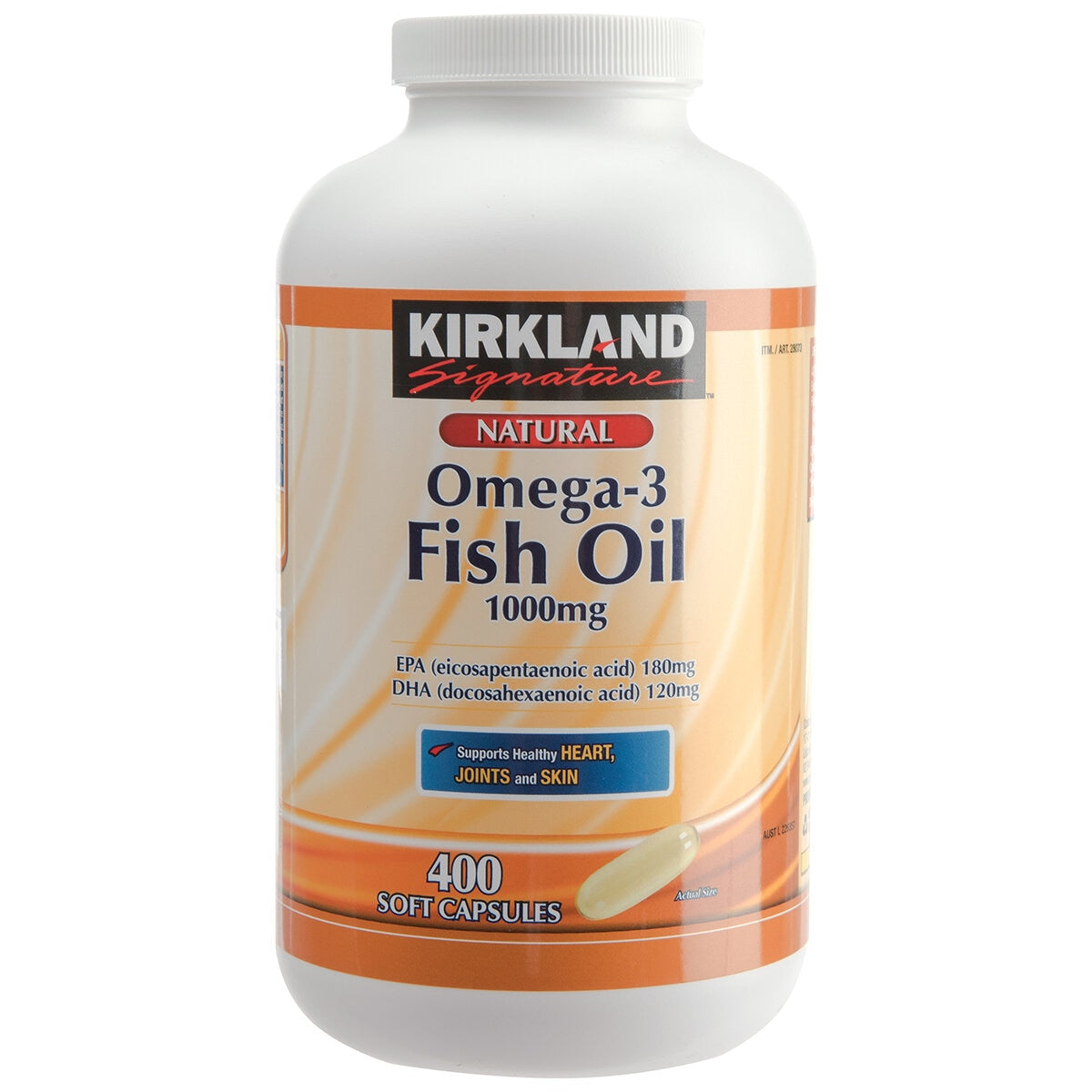 Kirkland Signature Omega-3 Fish Oil 1000mg 400 Capsules - SuperSaverAU - view 1