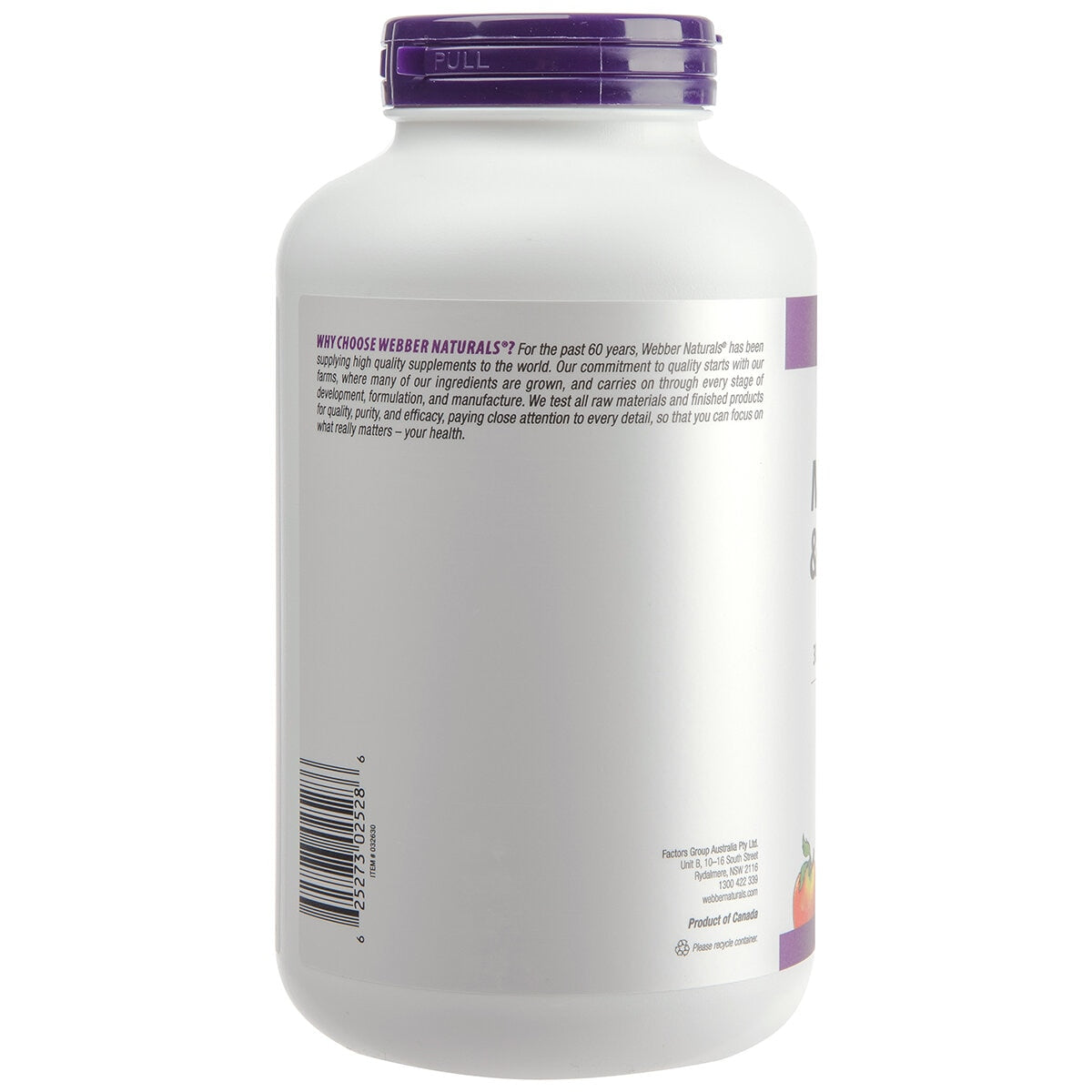 Webber Naturals Calcium, Magnesium And Vitamin D 250 Tablets - SuperSaverAU - view 3