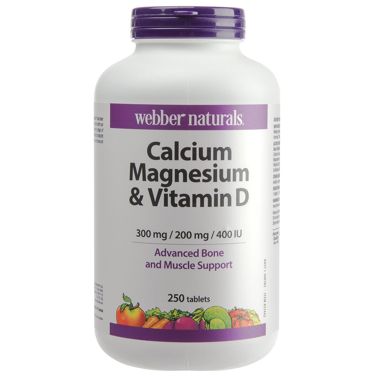 Webber Naturals Calcium, Magnesium And Vitamin D 250 Tablets - SuperSaverAU - view 1