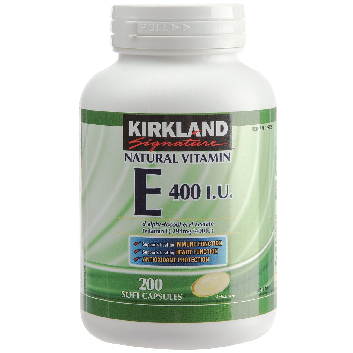 Kirkland Signature Natural Vitamin E 400 IU 200 Softgels - SuperSaverAU - view 1