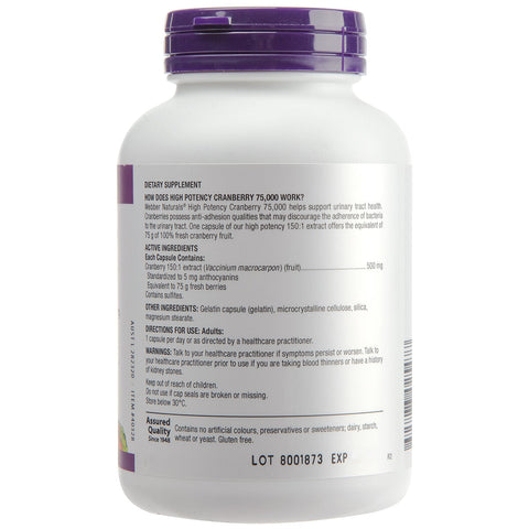 Webber Naturals Cranberry Extract 500mg 120 Capsule - SuperSaverAU - view 2