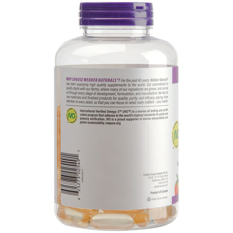 Webber Naturals Triple Strength Fish Oil 120 Softgel Capsules - SuperSaverAU - view 2
