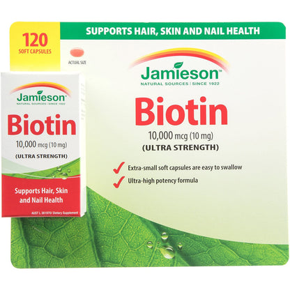 Jamieson Biotin 10,000mcg 120 Capsules