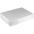 Ramesses 1000 Thread Count Pima Cotton Narrow Stripe Queen Sheet Set White - SuperSaverAU - view 2