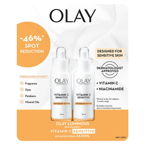 Olay Vitamin C Sensitive Serum 2 x 30ml - SuperSaverAU - view 2