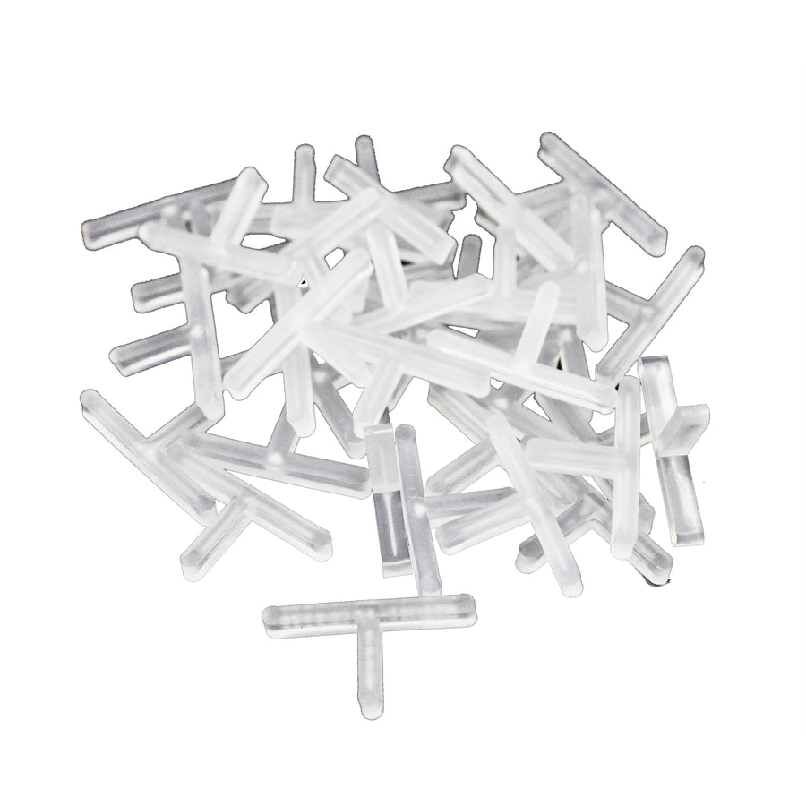 QEP 3mm T-Shape Tile Spacers, PVC, 100 Pack, Indoor & Outdoor