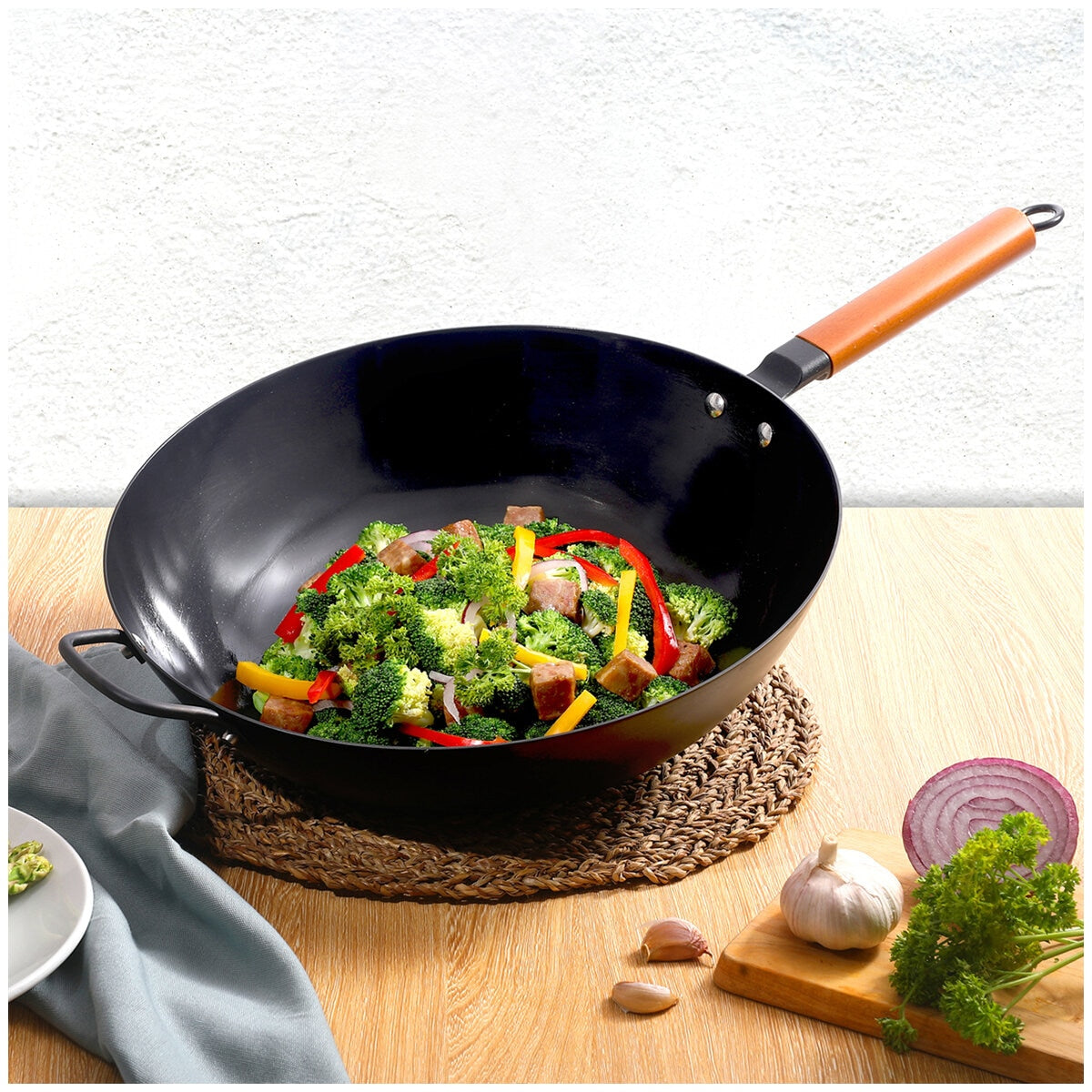 Carbon Steel Wok  35.6cm