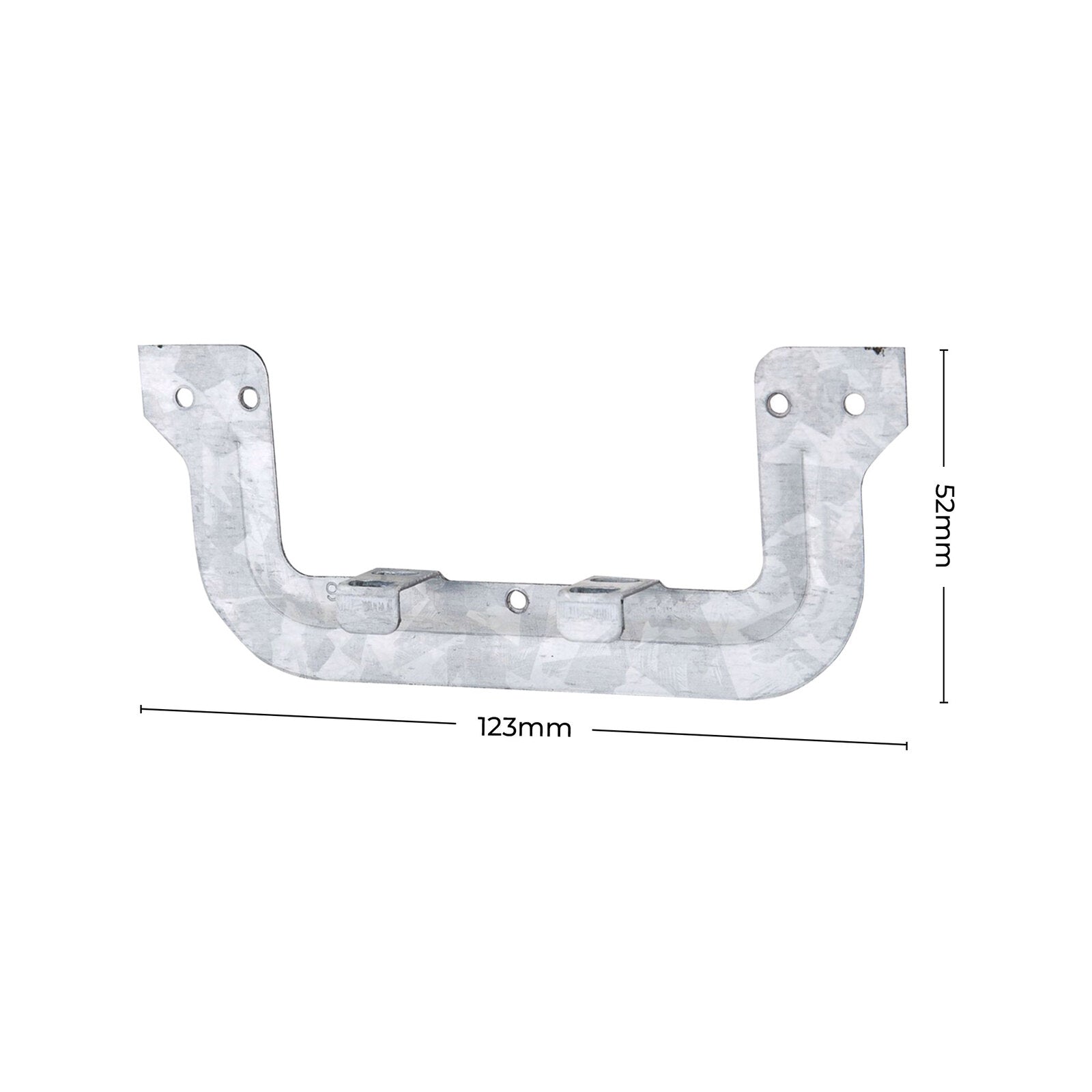 DETA Plaster Clip Bracket 123mm x 52mm Galvanised Steel for Plasterboard Outlets