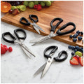 Sabatier 4-Piece Kitchen Shear Set – Stainless Steel Scissors with Soft Grip Handles in Black - SuperSaverAU - view 2