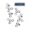 Grunt 17mm Stainless Steel Webbing Grommets, 50 Pack