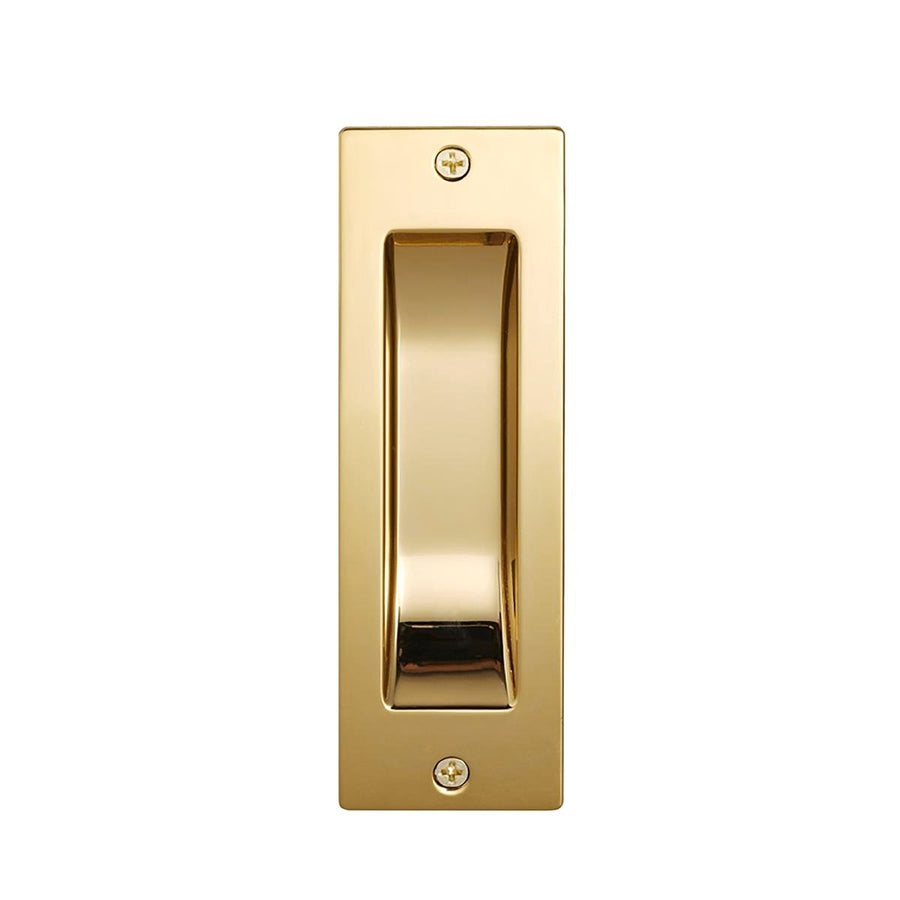 Gainsborough Rectangular Flush Pull - 35mm x 115mm - Zinc - Bright Goldtone - SuperSaverAU - view 1