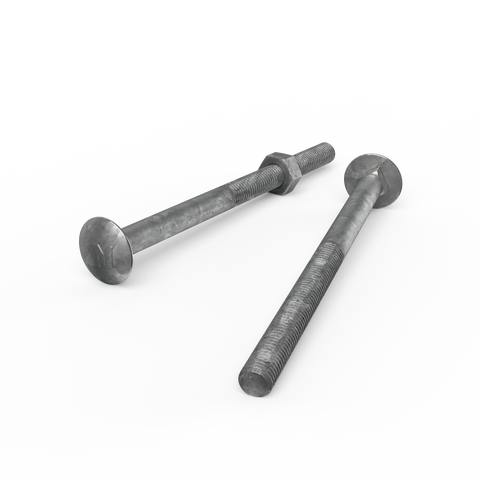 Zenith Cup Head Bolt - M10 x 150mm - Hot Dipped Galvanised - Rust Resistant - SuperSaverAU - view 1