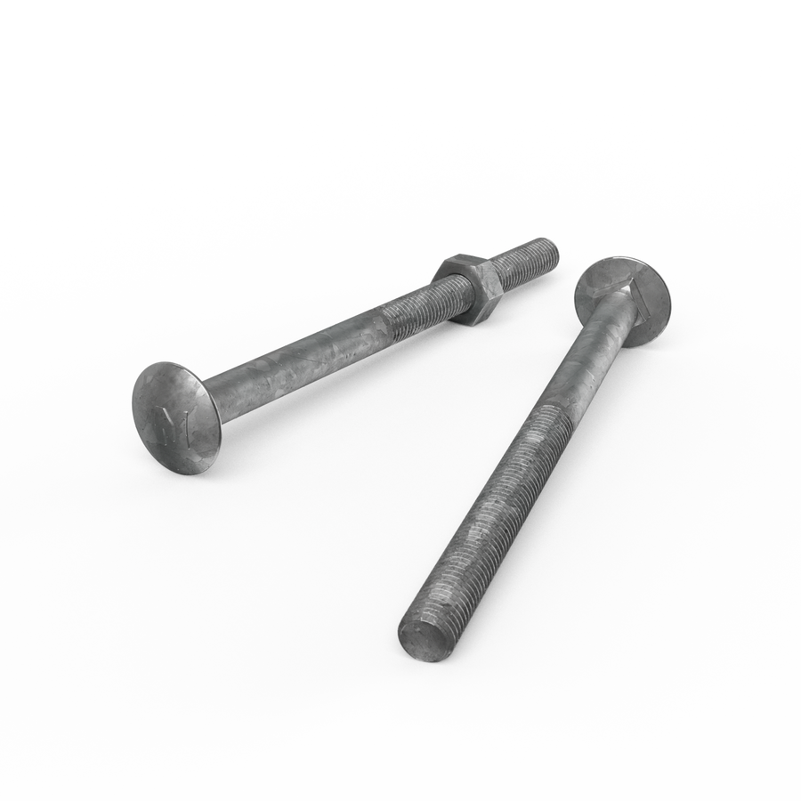 Zenith Cup Head Bolt - M10 x 150mm - Hot Dipped Galvanised - Rust Resistant - SuperSaverAU - view 1