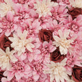 Un Real Dahlia Rose Flower Hedge Tile - 50 x 50cm - Blush Pink, Cream, Burgundy - Realistic Design, Maintenance-Free - SuperSaverAU - view 4