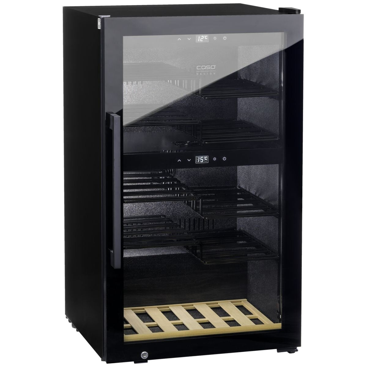 Caso Design 51 Bottle Wine Fridge - Black - Dual Zone - App Temperature Control - WF-178-PD
