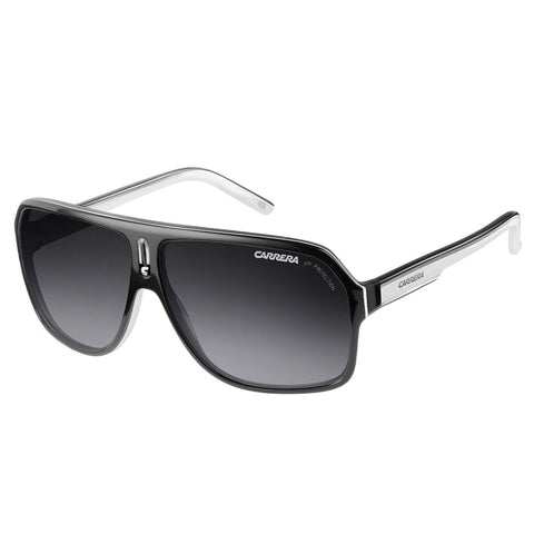 Carrera 27 Black Crystal White Grey Men's Sunglasses Dark Grey - SuperSaverAU - view 1