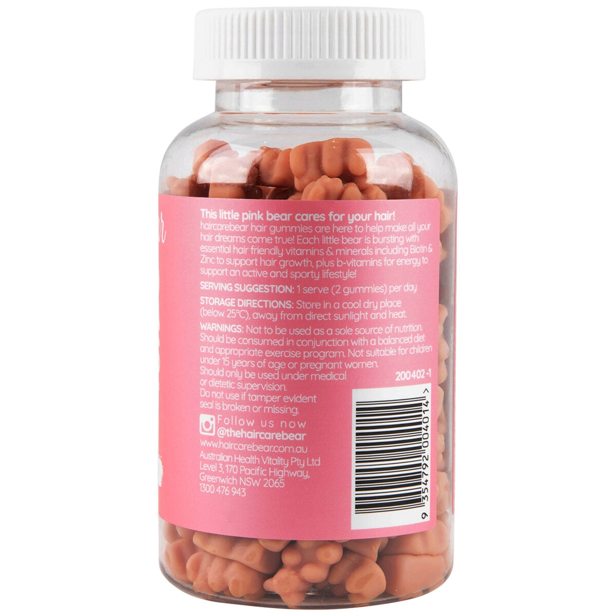Haircarebear Hair Gummies 150 Count - SuperSaverAU - view 2
