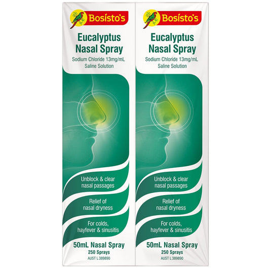 Bosisto's Eucalyptus Nasal Spray 2 x 50ml