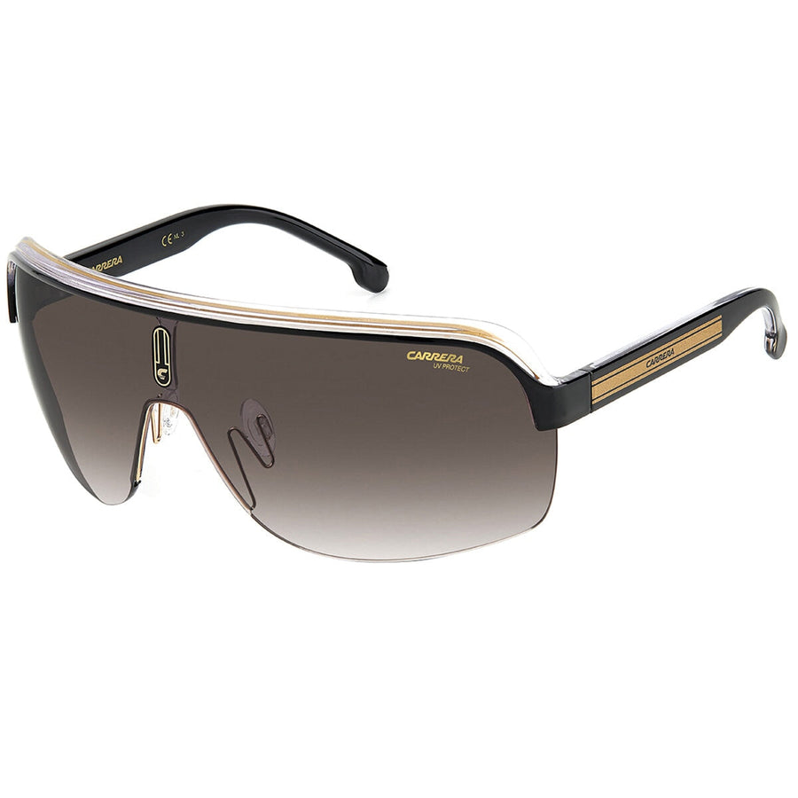 Carrera Topcar 1/N Men's Sunglasses | Oversized Teardrop Frames, Lightweight Polyamide, Contrasting Brow Bar, Prominent Temples - SuperSaverAU - view 1
