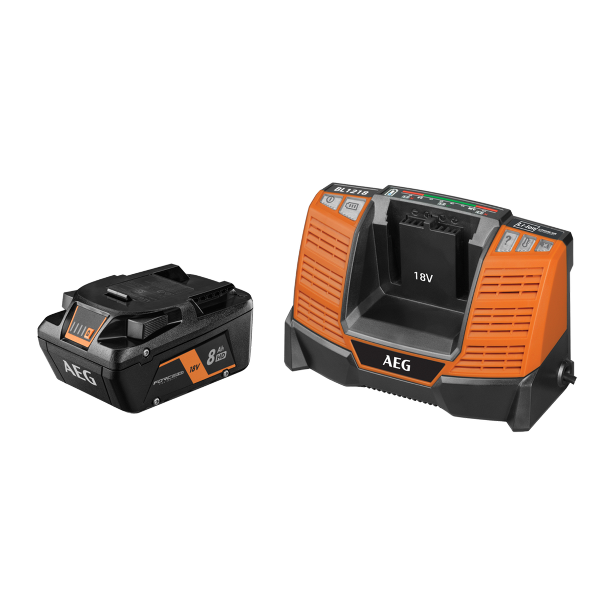 AEG 18V 8.0Ah FORCE HD Starter Kit - 18V Battery & 4A Fast Charger - Enhanced Power & Runtime - SuperSaverAU - view 1