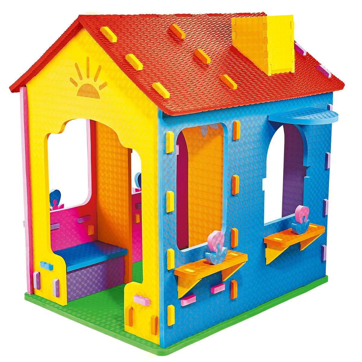 Funhouse EVA Foam Playhouse for Kids - Two-Room Design | Soft & Durable | Vibrant Colors | 107 X 80 X 118 cm Size - SuperSaverAU - view 1