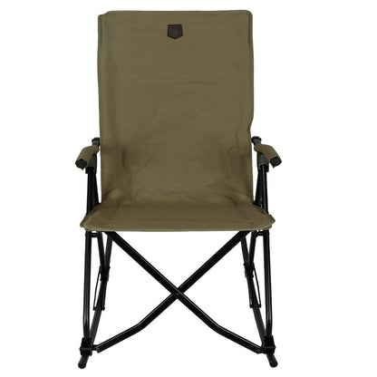 Timber Ridge Folding Rocking Chair – Portable Outdoor Camp Rocker with Padded Seat & Armrests