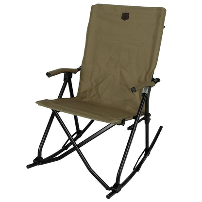 Timber Ridge Folding Rocking Chair – Portable Outdoor Camp Rocker with Padded Seat & Armrests