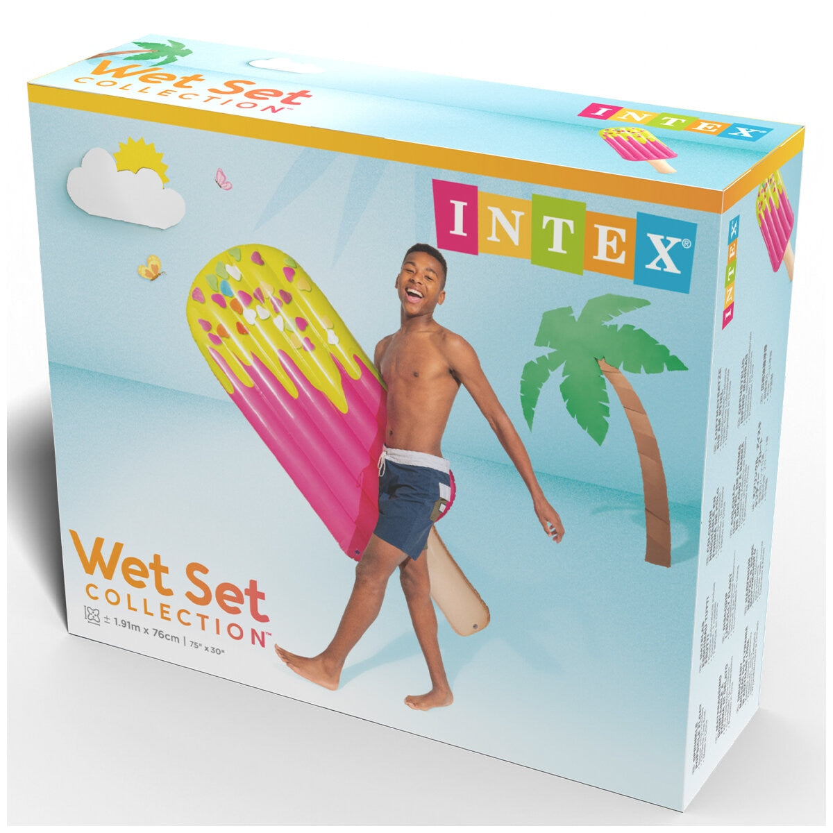Intex Sprinkle Popsicle Inflatable Pool Float – Fun Summer Lounger for Kids & Adults