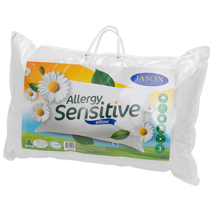 Jason Allergy Sensitive Pillow Firm - Anti-Microbial, Anti-Dust Mite, Cotton Cover