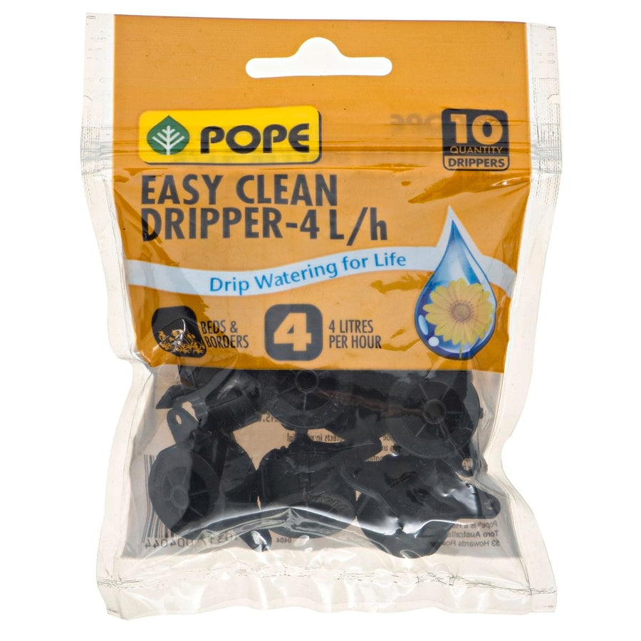 Pope 4L/H Easy Clean Dripper 10 Pack - Micro Irrigation Fittings - 110mm x 140mm - SuperSaverAU - view 1