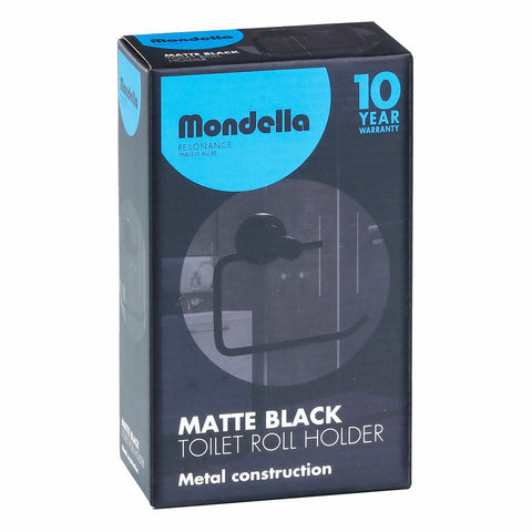 Mondella Matte Black Toilet Roll Holder - 150mm x 120mm x 70mm - SuperSaverAU - view 2