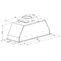 Beko 52cm Undermount Rangehood - Stainless Steel - 600m³/h, 3 Fan Speeds, Dual LED Lamps - BRH52UX