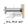 Adoored 110mm Stainless Steel Round Tube Door Stop Satin Indoor